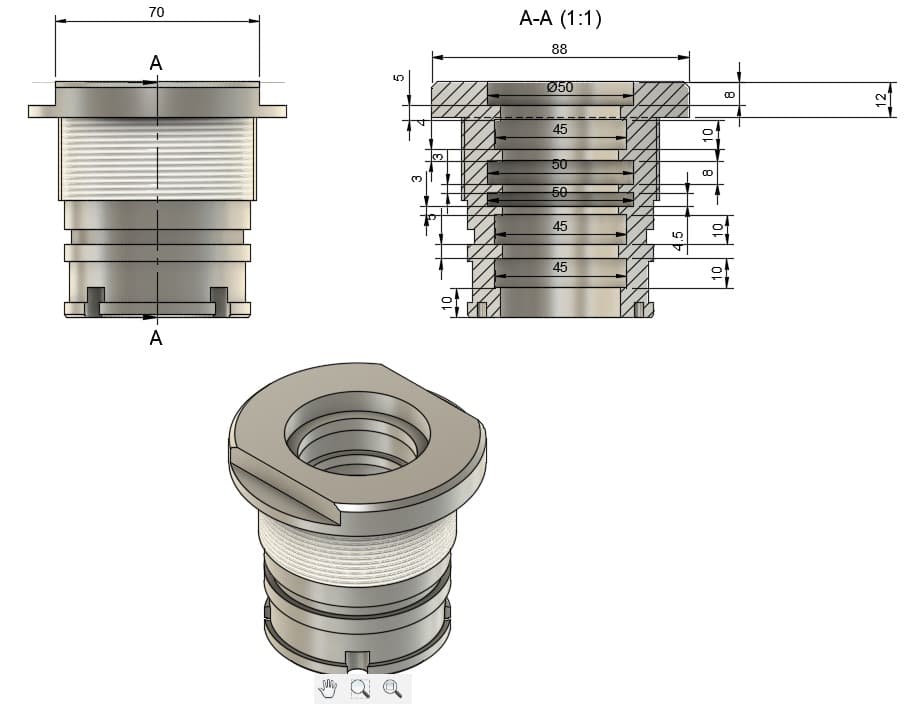 Computer screen running CAD software