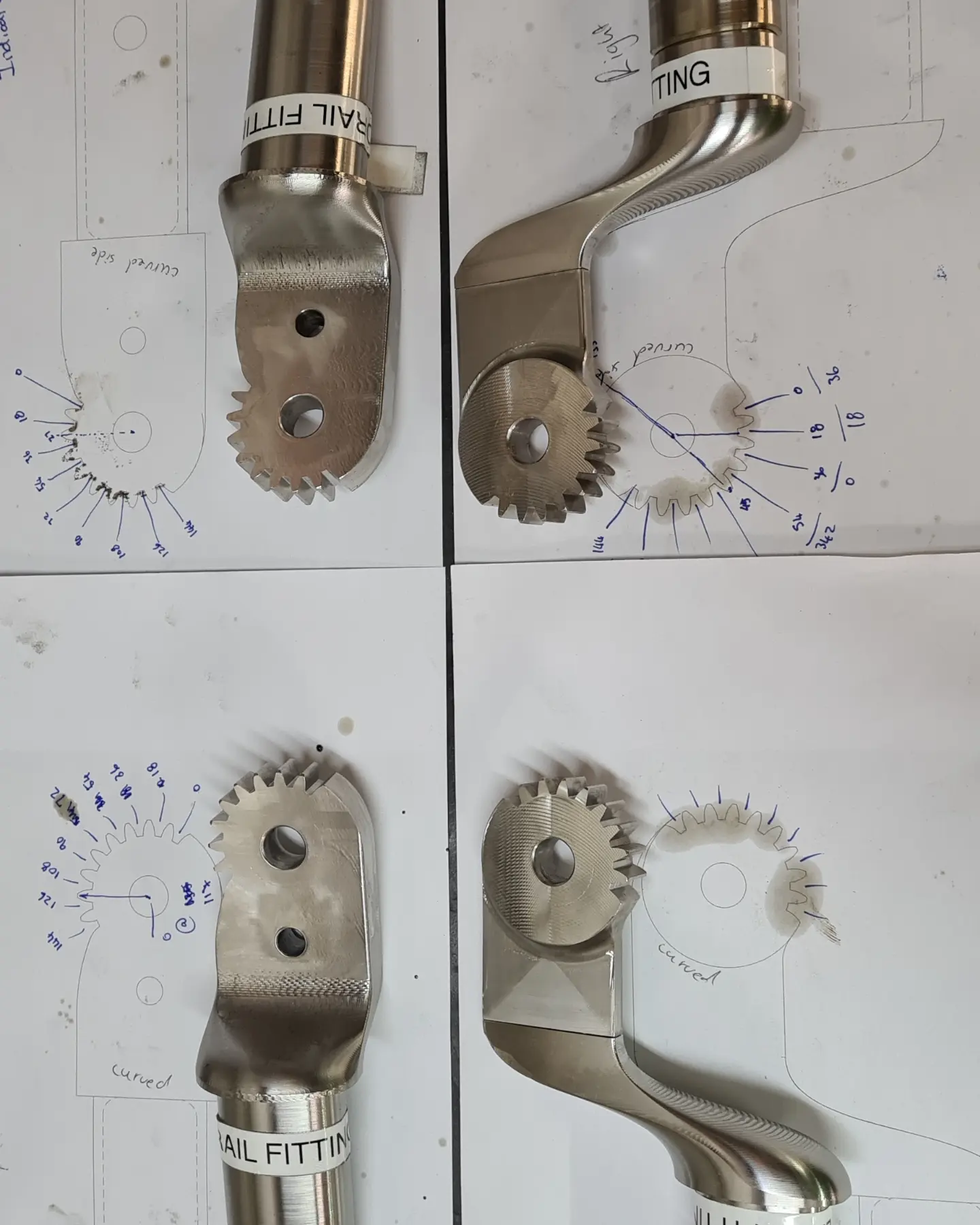 Low precision geared hinges